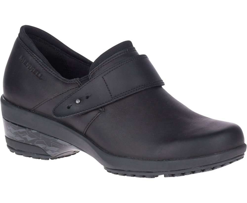Merrell Slip Ons Black - Valetta PRO Moc Work - Womens 24FVLKOQI